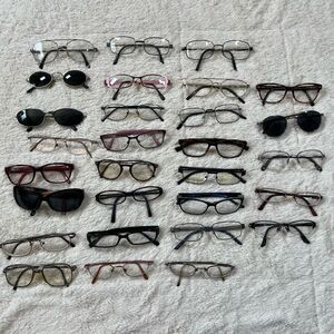 Lot of 30 Women’s Prescription Frames Glasses Sunglasses Bundle